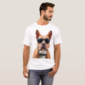 Grappige Hond met Zonnebril T-shirt (Voorkant volledig)