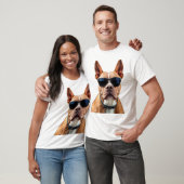 Grappige Hond met Zonnebril T-shirt (Unisex)