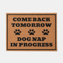Grappige hond minnaar poot print rustiek bruin min deurmat