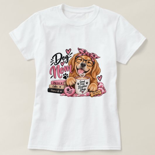 Grappige Hond Moeder T-shirt (Design voorkant)