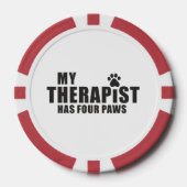 Grappige Hond Moeder Vader Cadeau! Mijn therapeut Poker Chips (Voorkant)
