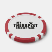 Grappige Hond Moeder Vader Cadeau! Mijn therapeut Poker Chips (Enkel)