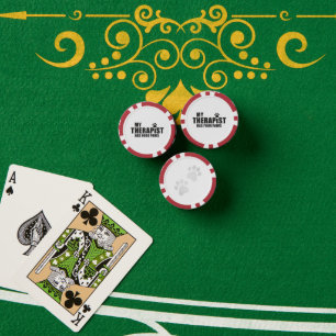 Grappige Hond Moeder Vader Cadeau! Mijn therapeut Poker Chips