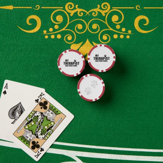 Grappige Hond Moeder Vader Cadeau! Mijn therapeut Poker Chips (Pokertafel (Stack))