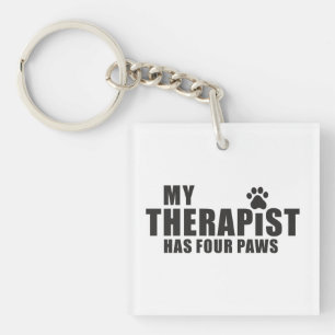 Grappige Hond Moeder Vader Cadeau! Mijn Therapeut Sleutelhanger