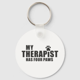 Grappige Hond Moeder Vader Cadeau! Mijn therapeut Sleutelhanger