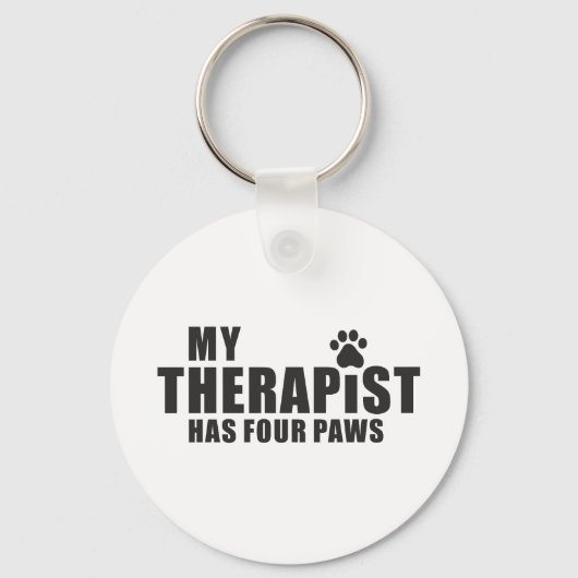 Grappige Hond Moeder Vader Cadeau! Mijn therapeut Sleutelhanger (Voorkant)