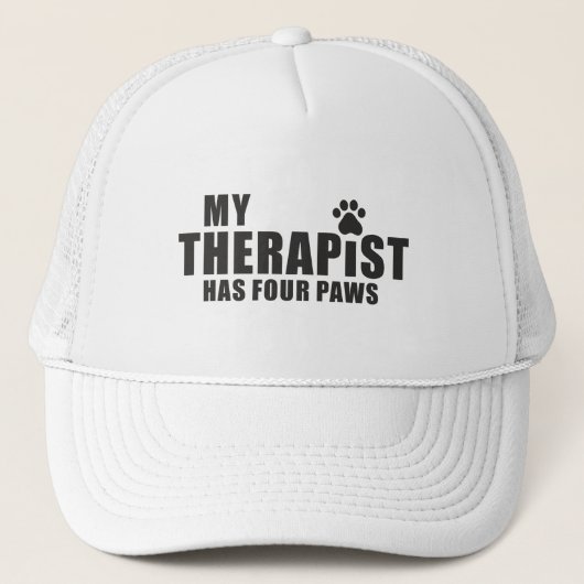 Grappige Hond Moeder Vader Cadeau! Mijn Therapeut  Trucker Pet (Voorkant)