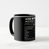 Grappige hond moeder voeding feiten mok (Voorkant links)