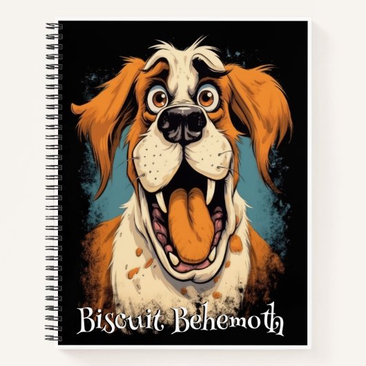 Grappige Hond Monster: Biscuit Behemoth Notitieboek (Voorkant)