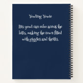 Grappige Hond Monster: Jankende Yowie Notitieboek (Achterkant)