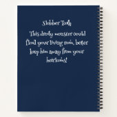 Grappige Hond Monster: Kwijl Tand Notitieboek (Achterkant)