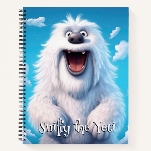 Grappige Hond Monster: Sniffy de Yeti Notitieboek (Voorkant)