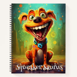 Grappige Hond Monster: Squeaker Saurus Notitieboek