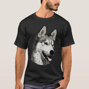 Grappige Hond Motief Kunst Hond Motief Siberische  T-shirt
