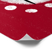 Grappige hond op rode Posters muurkunst (Hoek)