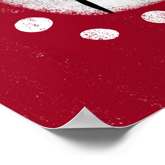 Grappige hond op rode Posters muurkunst (Hoek)