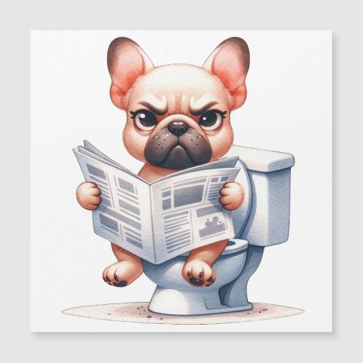 Grappige hond op toilet (Voorkant)