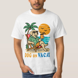 Grappige Hond op Vakantie T-Shirt | Lieve Zomer