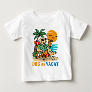 Grappige Hond op Vakantie T-Shirt Lieve Zomer