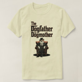Grappige hond ouder maffia stijl ontwerp t-shirt