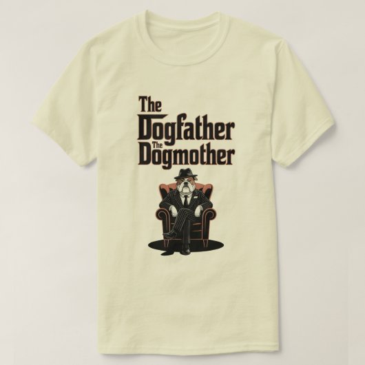Grappige hond ouder maffia stijl ontwerp t-shirt (Design voorkant)