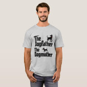 Grappige hond ouder thema paar ontwerp t-shirt (Voorkant volledig)