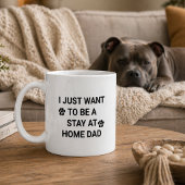 Grappige Hond Papa Blijf Thuis Quote Koffiemok