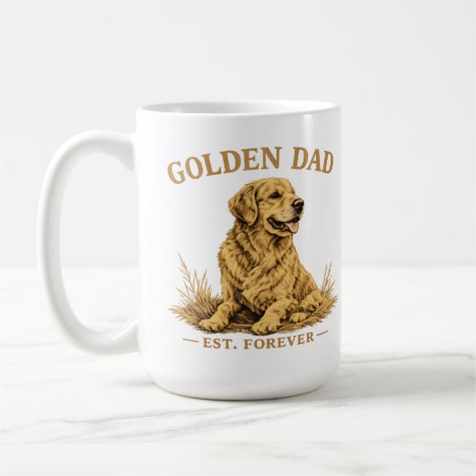Grappige Hond Papa Cadeau Koffiemok (Links)