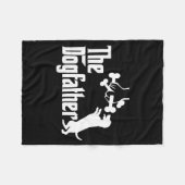 Grappige Hond Papa De Godfather Van De Hond Vader Fleece Deken (Voorkant (Horizontaal))