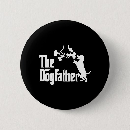 Grappige Hond Papa De Hondenvader Hond Vader Grapp Ronde Button 5,7 Cm (Voorkant)