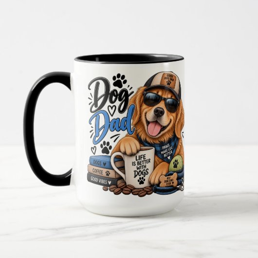 Grappige Hond Papa Mok (Links)