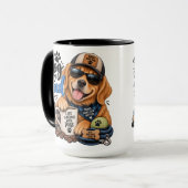 Grappige Hond Papa Mok (Voorkant links)