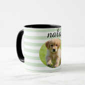 Grappige Hond Papa Mok Persoonlijke Naam Cadeau vo (Voorkant links)