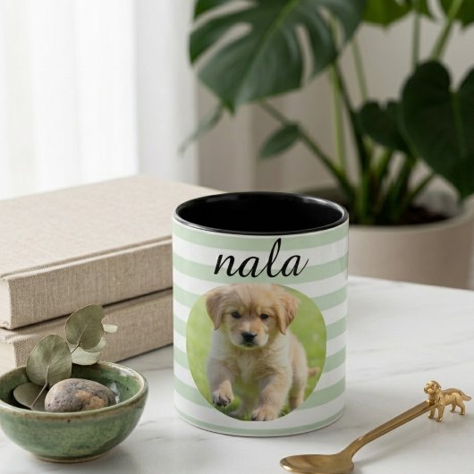 Grappige Hond Papa Mok Persoonlijke Naam Cadeau vo
