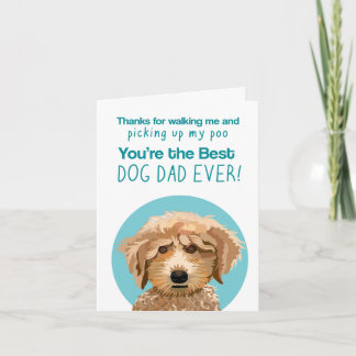 Grappige Hond Papa Poodle Vaderdag Kaart