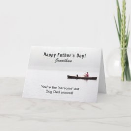 Grappige Hond Papa Vaart Uit Op Vaderdag Van De Va Kaart