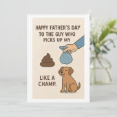 Grappige Hond Papa Vaderdag Feestdagenkaart (Staand voorkant)