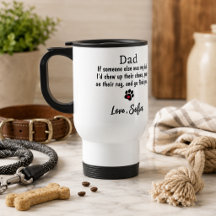 Grappige Hond Papa -Vaderdag Huisdier Foto Koffie 