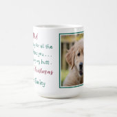 Grappige Hond Papa Vrolijk Kerstmis Pet Foto Koffiemok (Center)