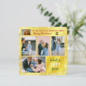 Grappige Hond Pawsitive 5 foto's Collage Modern Go Feestdagenkaart (Staand voorkant)