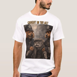 Grappige Hond Politie Shirt Betrapt Op Heterdaad H