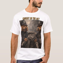 Grappige Hond Politie Shirt Betrapt Pet Liefhebber