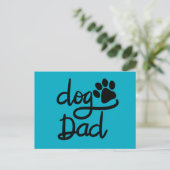 Grappige Hond Pootafdruk Hond Papa Briefkaart (Staand voorkant)