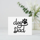 Grappige Hond Pootafdruk Hond Papa Briefkaart (Staand voorkant)