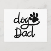 Grappige Hond Pootafdruk Hond Papa Briefkaart (Voorkant)