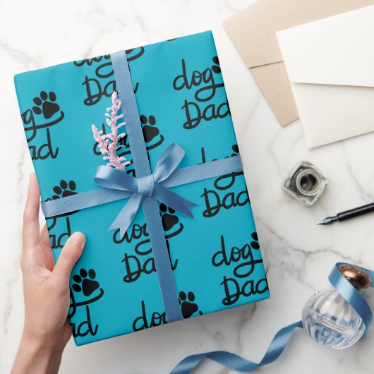 Grappige Hond Pootafdruk Hond Papa Cadeaupapier (Geschenken)