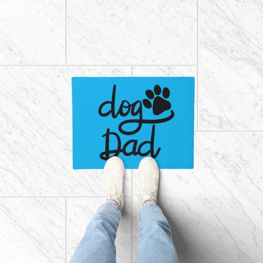 Grappige Hond Pootafdruk Hond Papa Deurmat (Binnen)