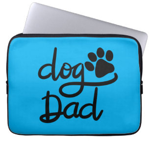 Grappige Hond Pootafdruk Hond Papa Laptop Sleeve