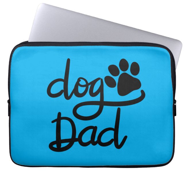 Grappige Hond Pootafdruk Hond Papa Laptop Sleeve (Voorkant)